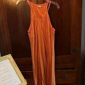 Athleta Dress Orange Summer Mini Womens medium
